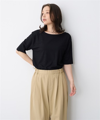 anyfee 【anyfee/プラスサイズ】前後２WAYリブバレエネックTシャツ_subthumb_16
