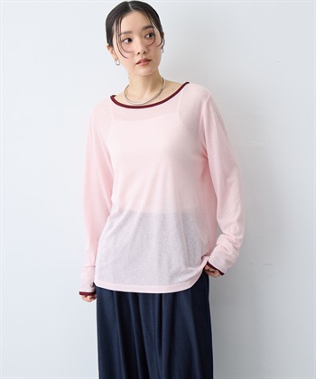 anyfee 【anyfee/プラスサイズ】シアーリンガーTシャツ_subthumb_1