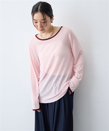 anyfee 【anyfee/プラスサイズ】シアーリンガーTシャツ_subthumb_3
