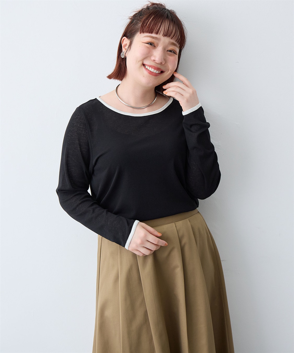 anyfee 【anyfee/プラスサイズ】シアーリンガーTシャツ_sub_18