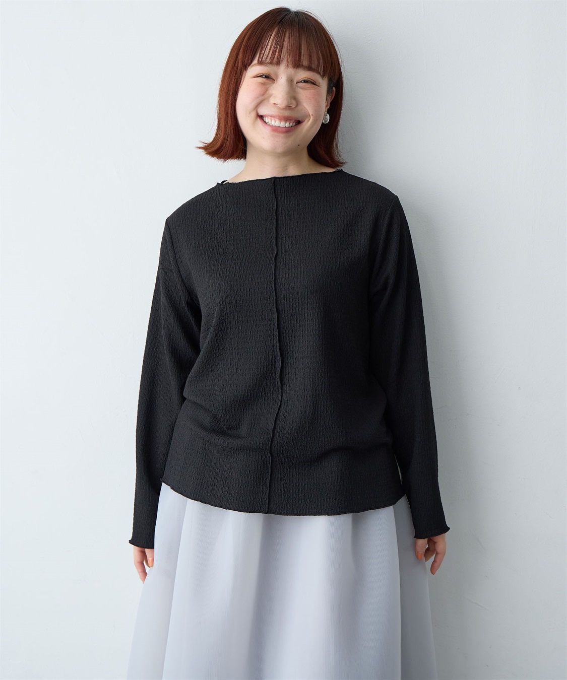 anyfee 【anyfee/大きいサイズ】楊柳メロー長袖トップス_sub_18