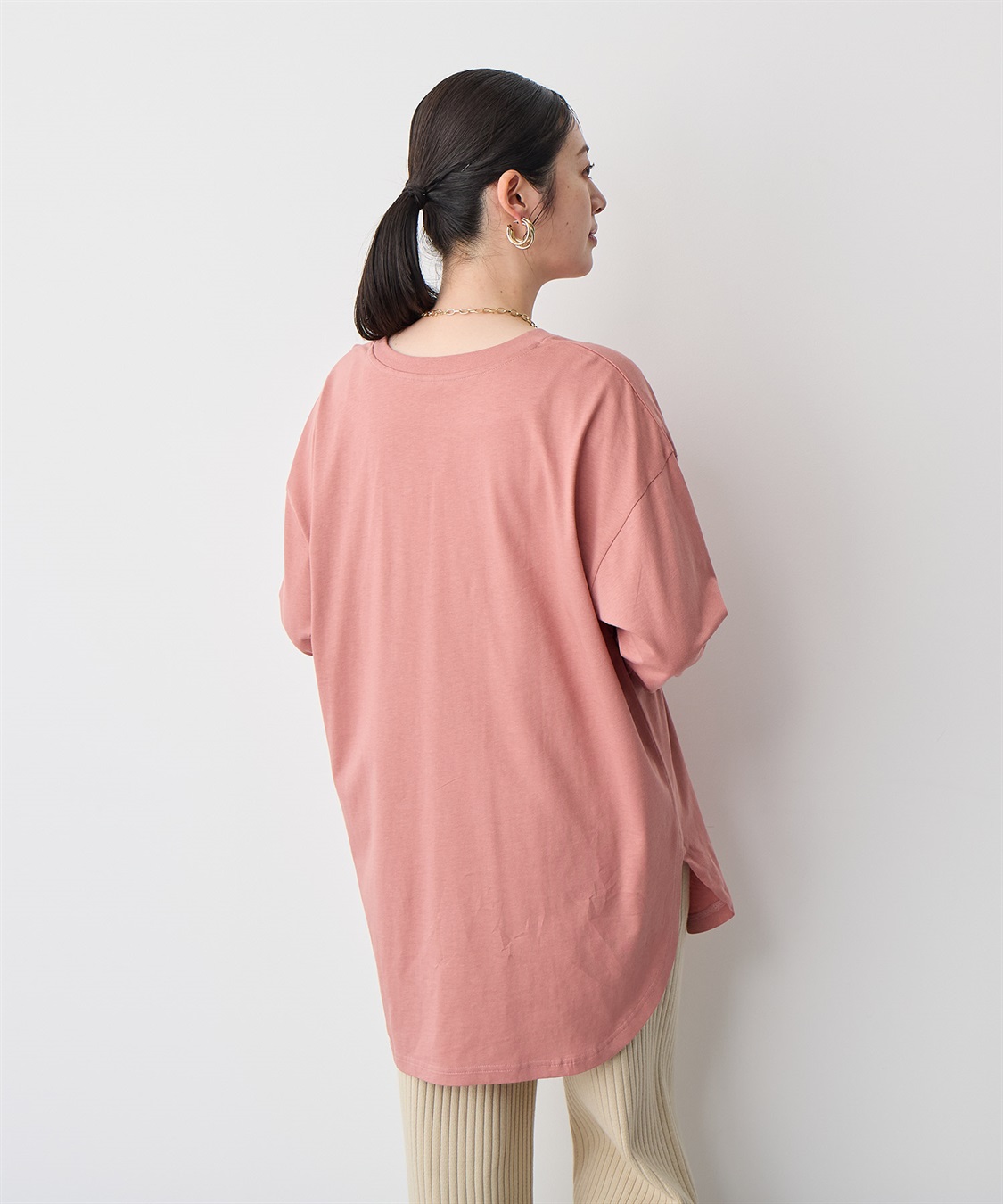anyfee 【anyfee/大きいサイズ】ラウンドヘムロングスリーブワイドTEE_sub_12