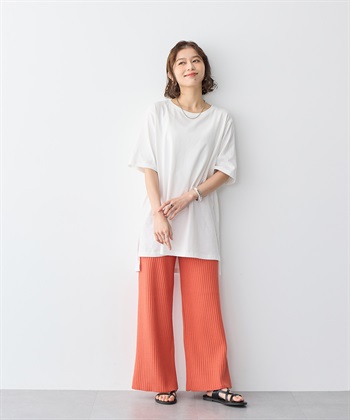 anyfee 【anyfee/プラスサイズ】USAコットンオーバーサイズベーシック半袖Tシャツ・接触冷感_subthumb_1