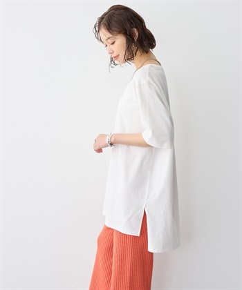 anyfee 【anyfee/プラスサイズ】USAコットンオーバーサイズベーシック半袖Tシャツ・接触冷感_subthumb_2