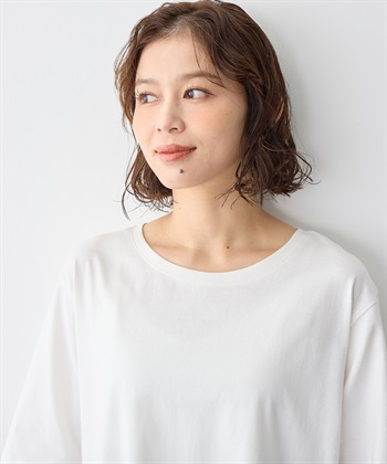 anyfee 【anyfee/プラスサイズ】USAコットンオーバーサイズベーシック半袖Tシャツ・接触冷感_subthumb_4