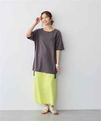 anyfee 【anyfee/プラスサイズ】USAコットンオーバーサイズベーシック半袖Tシャツ・接触冷感_subthumb_11