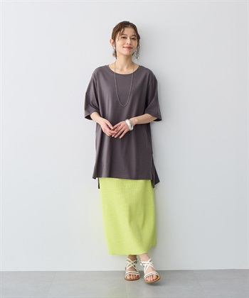 anyfee 【anyfee/プラスサイズ】USAコットンオーバーサイズベーシック半袖Tシャツ・接触冷感_subthumb_12