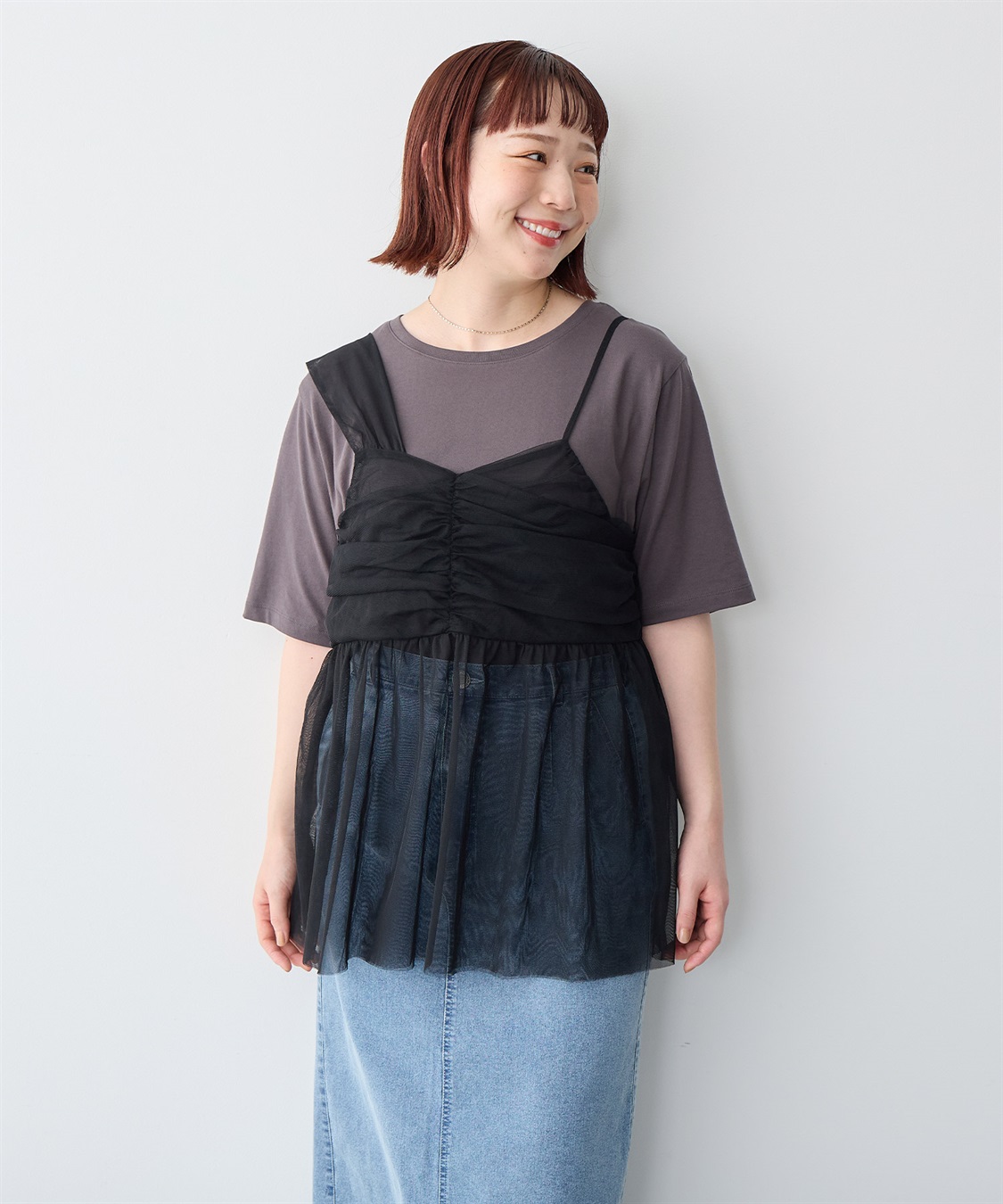 anyfee 【anyfee/プラスサイズ】USAコットンオーバーサイズベーシック半袖Tシャツ・接触冷感_sub_13