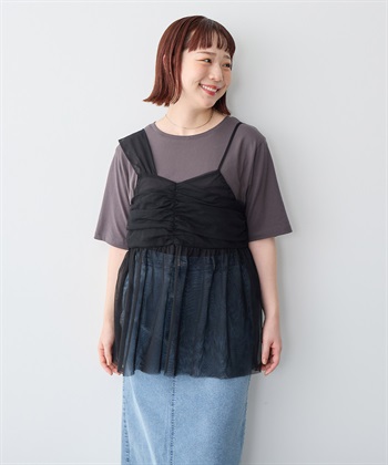 anyfee 【anyfee/プラスサイズ】USAコットンオーバーサイズベーシック半袖Tシャツ・接触冷感_subthumb_13