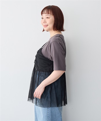 anyfee 【anyfee/プラスサイズ】USAコットンオーバーサイズベーシック半袖Tシャツ・接触冷感_subthumb_14