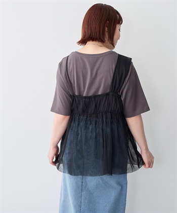 anyfee 【anyfee/プラスサイズ】USAコットンオーバーサイズベーシック半袖Tシャツ・接触冷感_subthumb_15