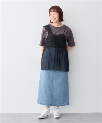 anyfee 【anyfee/プラスサイズ】USAコットンオーバーサイズベーシック半袖Tシャツ・接触冷感_subthumb_16
