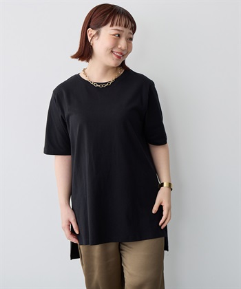 anyfee 【anyfee/プラスサイズ】USAコットンオーバーサイズベーシック半袖Tシャツ・接触冷感_subthumb_18