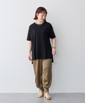 anyfee 【anyfee/プラスサイズ】USAコットンオーバーサイズベーシック半袖Tシャツ・接触冷感_subthumb_19