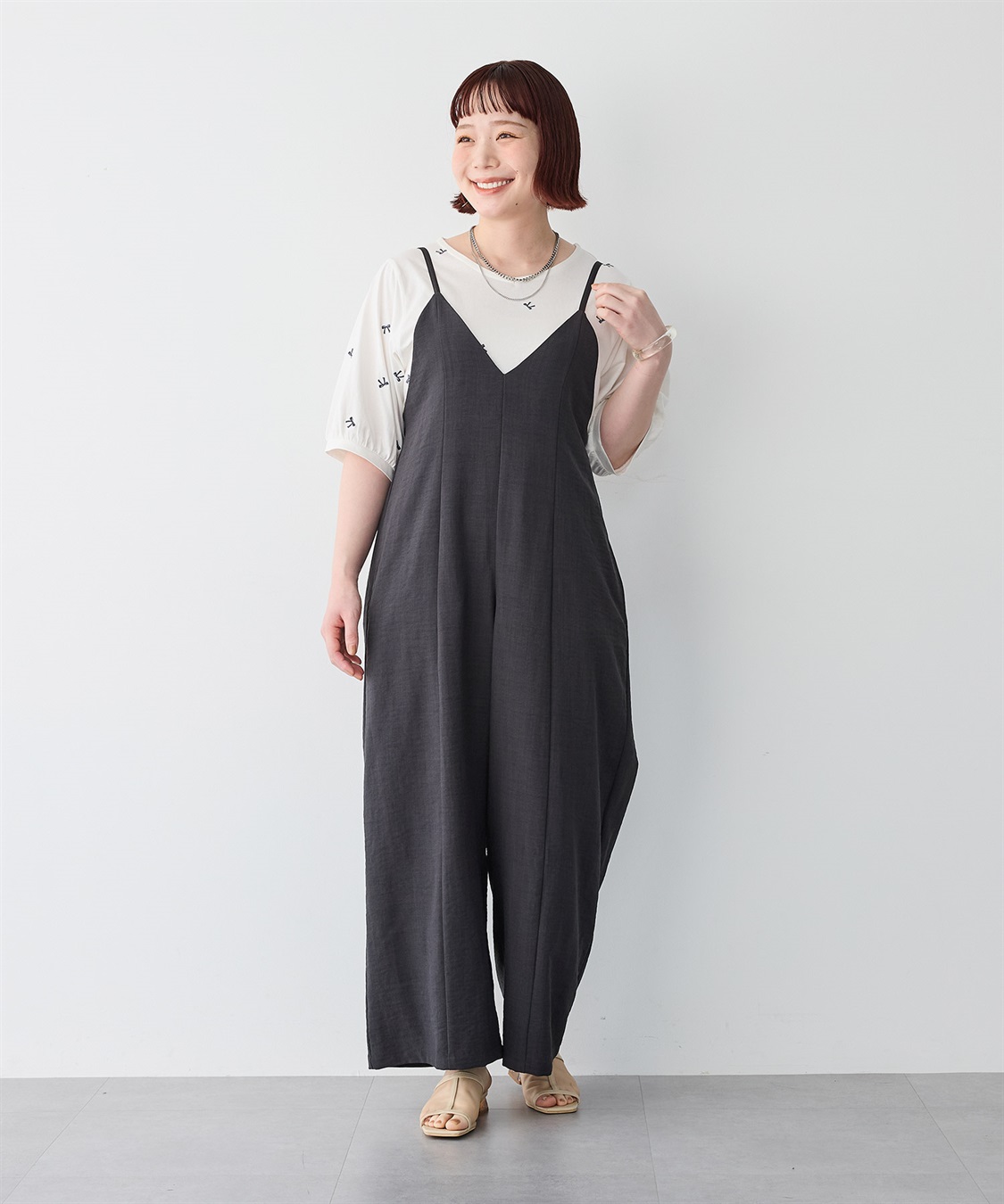 anyfee 【anyfee/プラスサイズ】リボン刺繍Tシャツ_sub_17