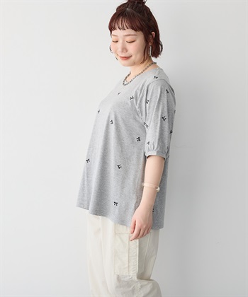 anyfee 【anyfee/プラスサイズ】リボン刺繍Tシャツ_subthumb_23