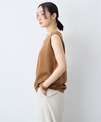 anyfee 【anyfee/大きいサイズ】着てサラなめらかポンチ素材タンクトップ《接触冷感・吸水速乾・UV対策》_subthumb_5