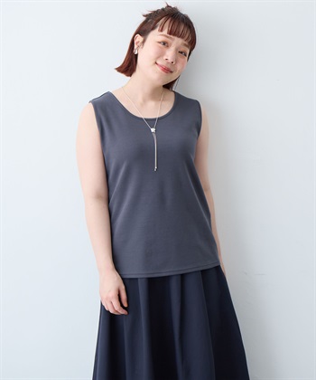 anyfee 【anyfee/大きいサイズ】着てサラなめらかポンチ素材タンクトップ《接触冷感・吸水速乾・UV対策》_subthumb_17