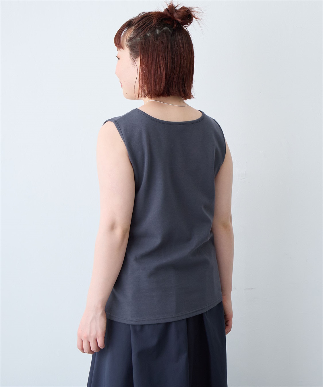 anyfee 【anyfee/大きいサイズ】着てサラなめらかポンチ素材タンクトップ《接触冷感・吸水速乾・UV対策》_sub_19
