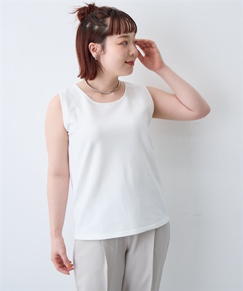 anyfee 【anyfee/大きいサイズ】着てサラなめらかポンチ素材タンクトップ《接触冷感・吸水速乾・UV対策》_subthumb_20