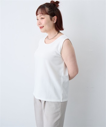 anyfee 【anyfee/大きいサイズ】着てサラなめらかポンチ素材タンクトップ《接触冷感・吸水速乾・UV対策》_subthumb_22