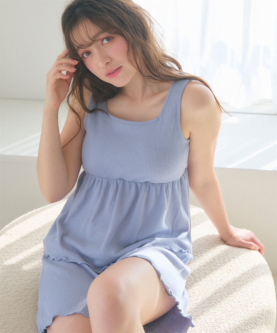 LAFUKU 【LAFUKU/ラフク】カップ付きワッフルショートパンツ3点SET/ルームウェア_sub_9