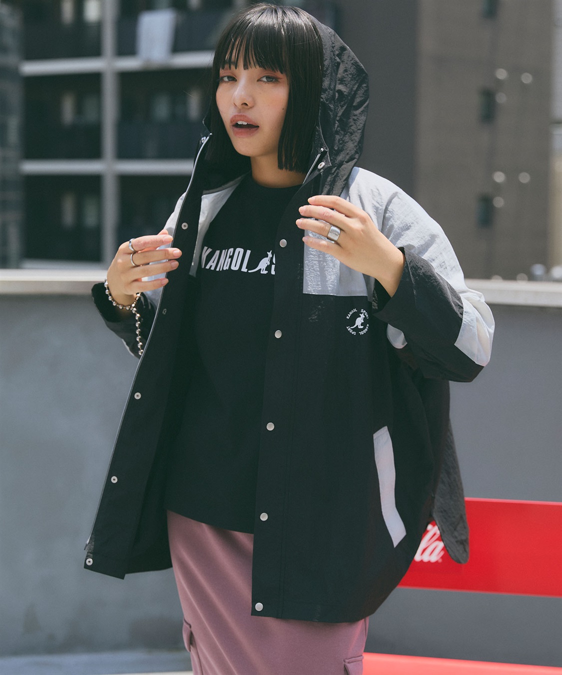 Life Style by cross marche 【KANGOL SPORT】ワイドマウンテンパーカー《撥水》	_sub_1