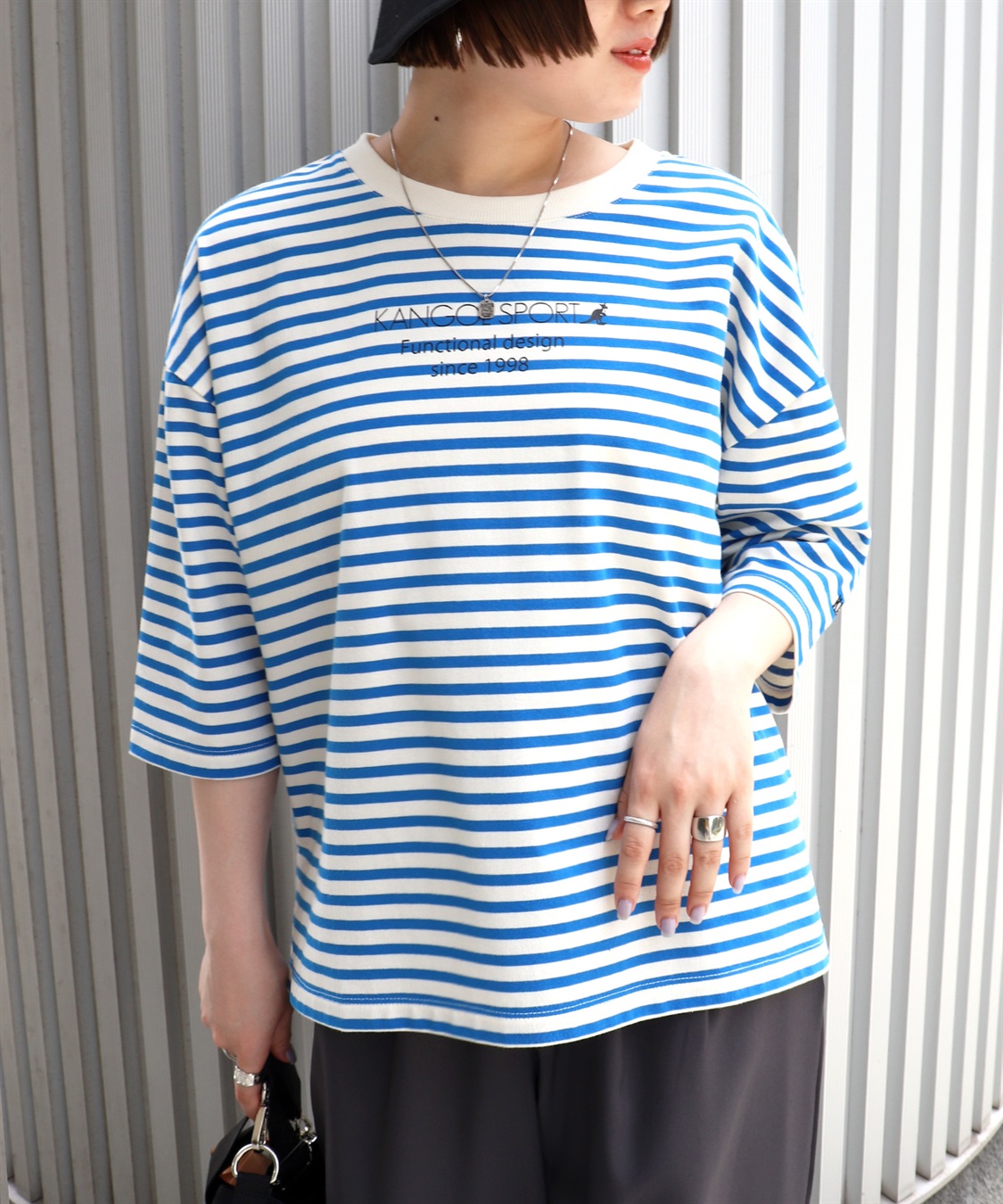 Life Style by cross marche 【KANGOL SPORT】7分袖ロゴTシャツ_sub_3
