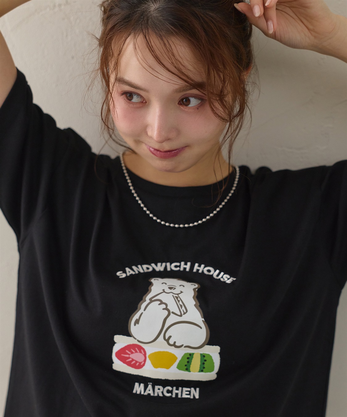 LAFUKU メルヘンサンドイッチロゴ5分袖T_sub_1