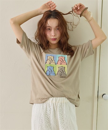 LAFUKU 【サンドイッチハウスメルヘン】サガラ刺繍アートメルるん♪半袖Tシャツ_subthumb_1
