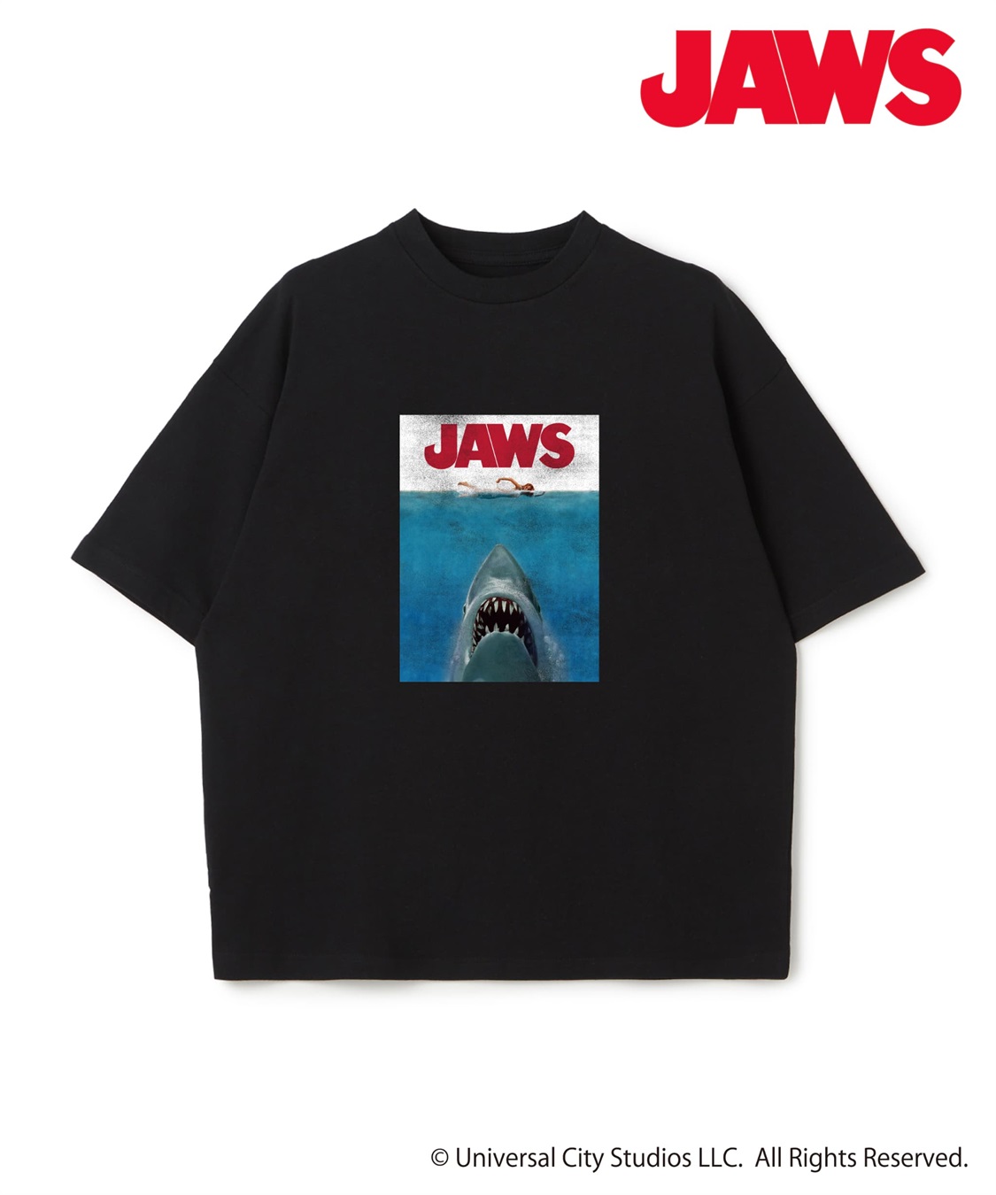 LAFUKU 【JAWS/ジョーズ】ヴィンテージライクビッグシルエット半袖Tシャツ/ Over Harf Sleeve T-shirt《UNISEX》_sub_1