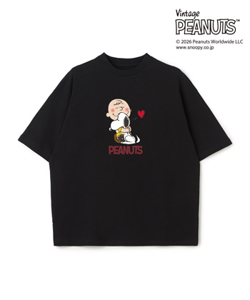 LAFUKU 【PEANUTS/ピーナッツ】SNOOPY/スヌーピープリント半袖Tシャツ / Over Harf Sleeve T-shirt《UNISEX》_subthumb_1