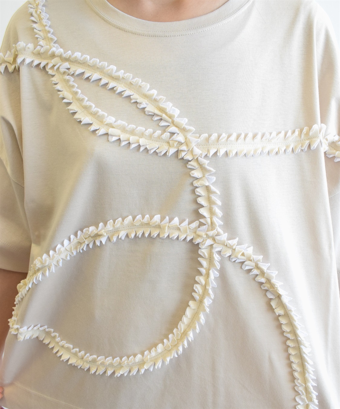 ATSURO TAYAMA カーブモチーフライン入りTシャツ_sub_7