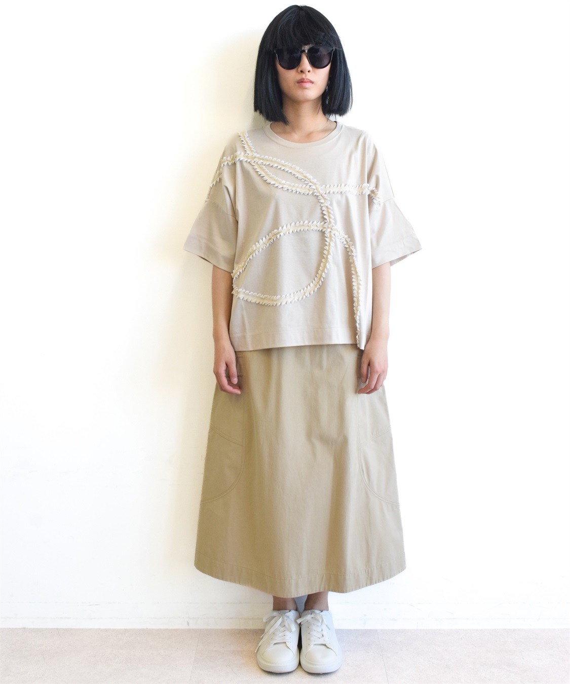 ATSURO TAYAMA カーブモチーフライン入りTシャツ_sub_8