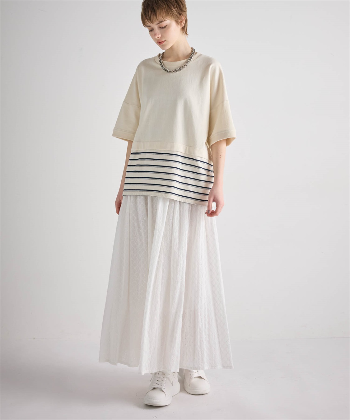 ATSURO TAYAMA パネルボーダー柄半袖プルオーバー_sub_10