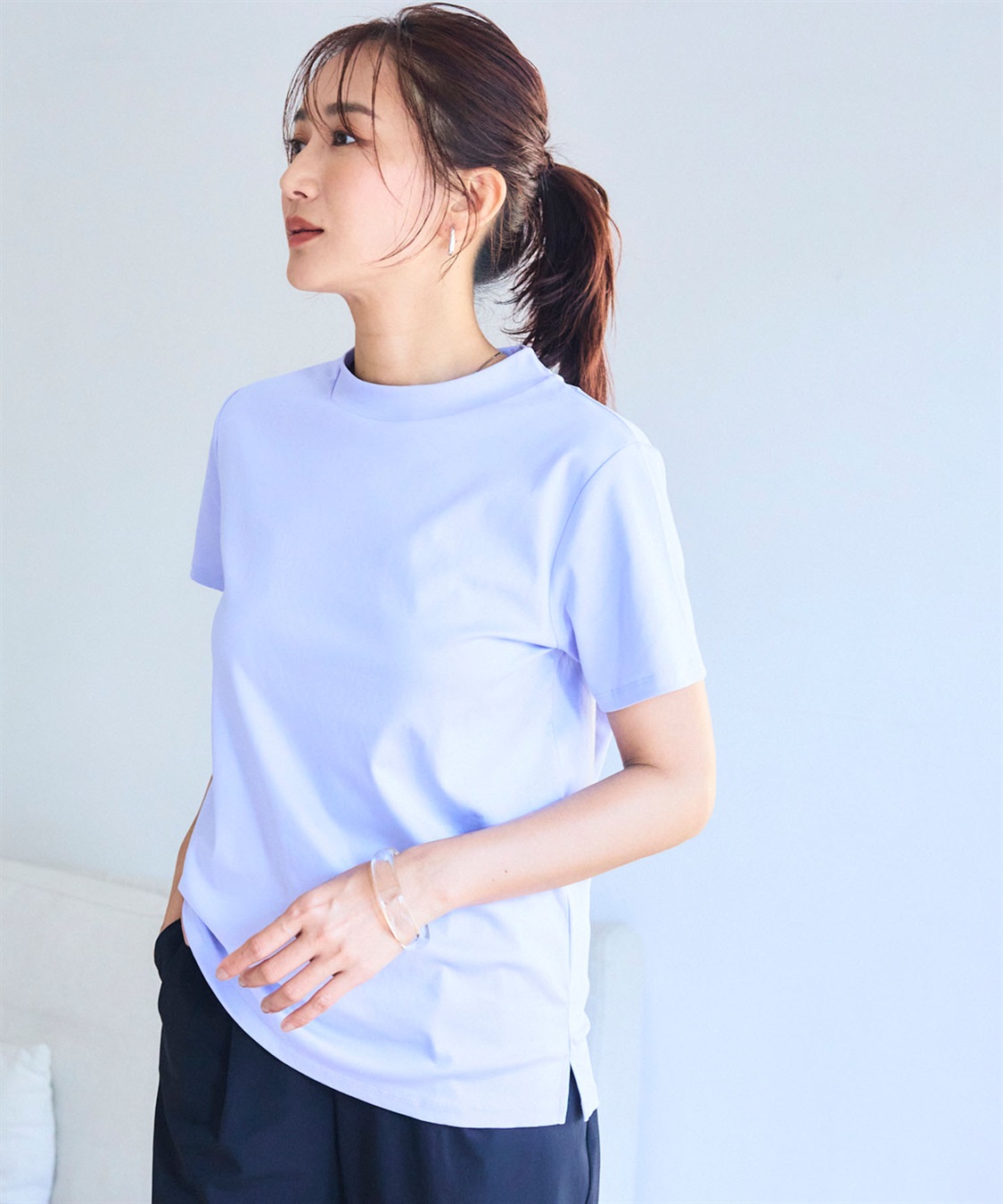 CROSS FUNCTION 《シワになりにくい・なめらか》正解ハイネックTシャツ【CF/クロスファンクション】_sub_5