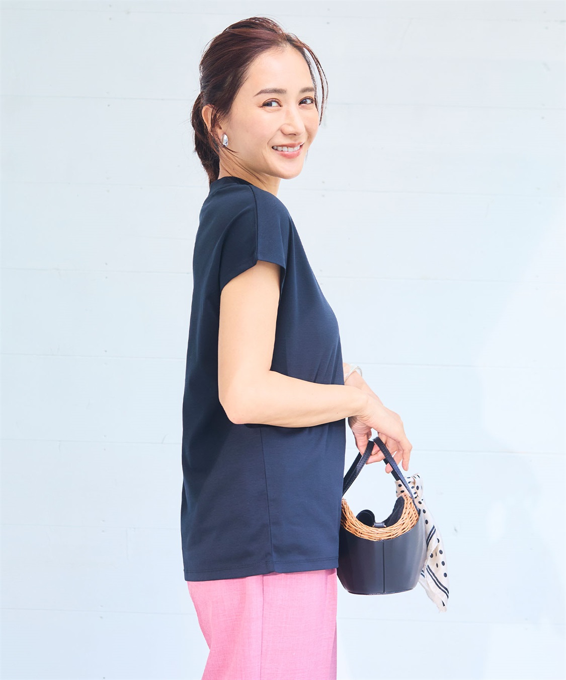 CROSS FUNCTION 《シワになりにくい・ヨレにくい》正解ハイネックフレンチTシャツ【CF/クロスファンクション】_sub_10