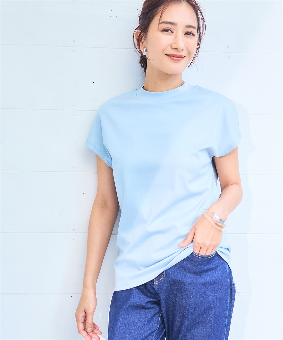 CROSS FUNCTION 《シワになりにくい・ヨレにくい》正解ハイネックフレンチTシャツ【CF/クロスファンクション】_sub_14