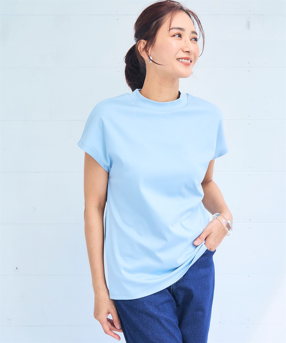 CROSS FUNCTION 《シワになりにくい・ヨレにくい》正解ハイネックフレンチTシャツ【CF/クロスファンクション】_sub_15