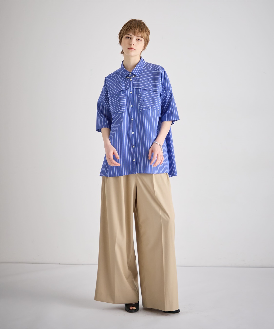 ATSURO TAYAMA ブロードストライプ柄シャツ_sub_12