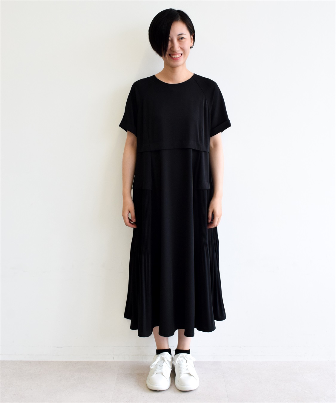 ATSURO TAYAMA プリーツ切り替えティアードワンピース_sub_2