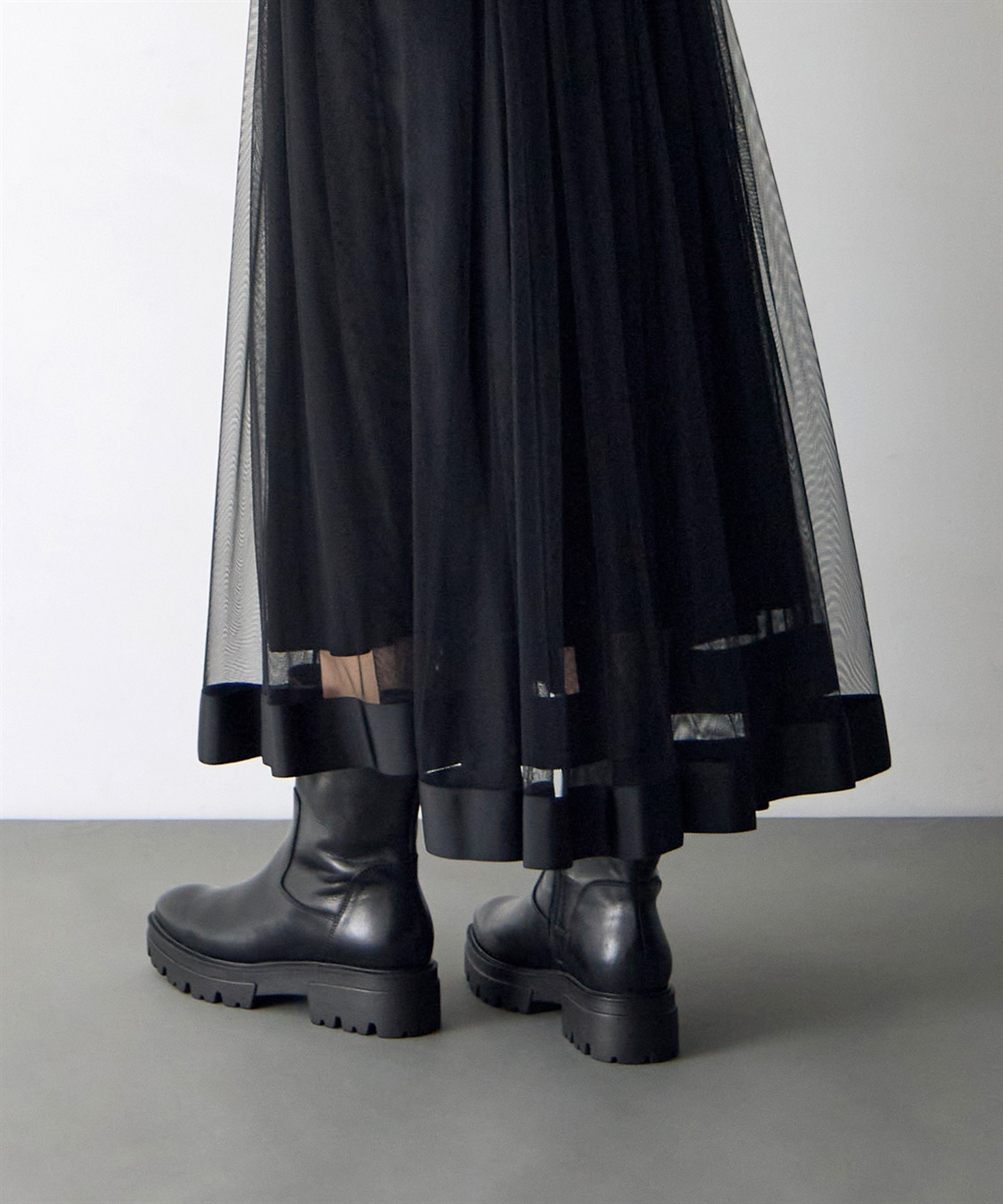 ATSURO TAYAMA メッシュギャザースカート_sub_6
