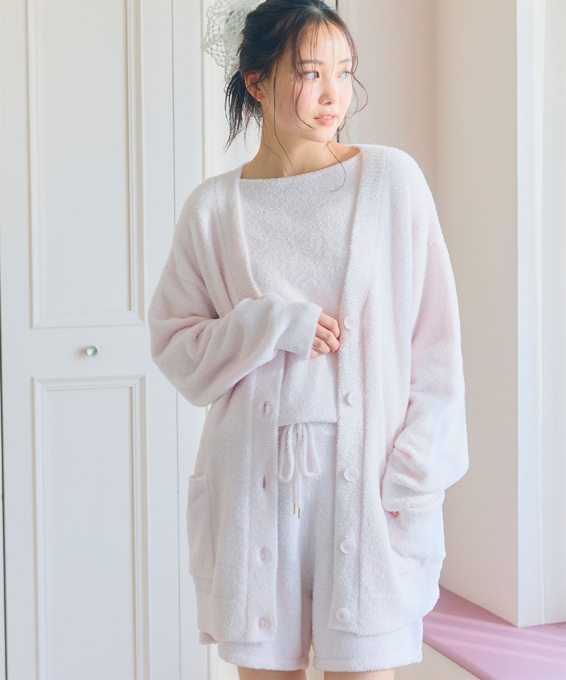 LAFUKU 【LAFUKU/ラフク】もこふわマシュマロルームウェアVネックカーディガン《セットアップ対応/上下別売り》_sub_18