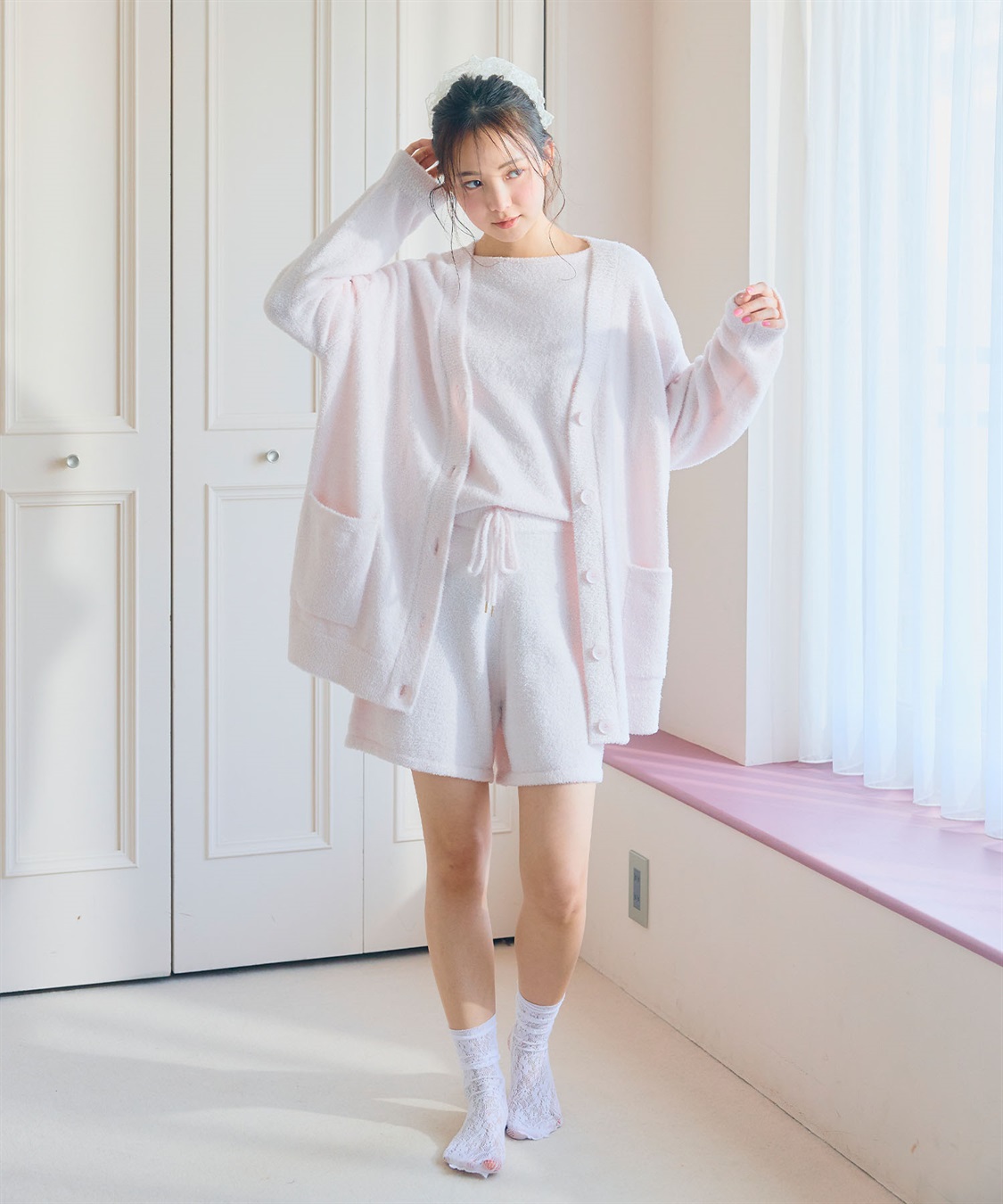 LAFUKU 【LAFUKU/ラフク】もこふわマシュマロルームウェアVネックカーディガン《セットアップ対応/上下別売り》_sub_19