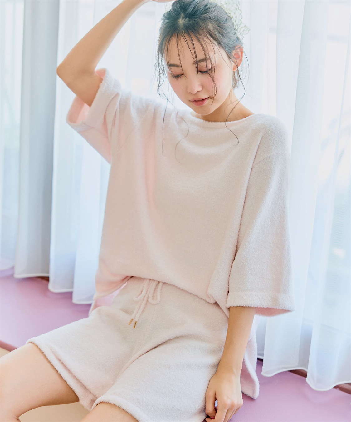 LAFUKU 【LAFUKU/ラフク】もこふわマシュマロルームウェアハーフパンツ《セットアップ対応/上下別売り》_sub_14
