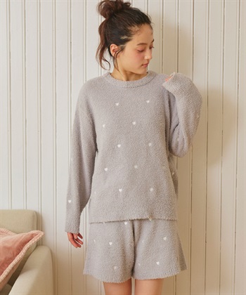 LAFUKU 【LAFUKU/ラフク】もちふわマシュマロニットハートドット刺繍トップス/ルームウェア（上下別売り）_subthumb_19