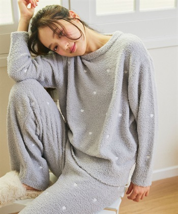 LAFUKU 【LAFUKU/ラフク】もちふわマシュマロニットハートドット刺繍トップス/ルームウェア（上下別売り）_subthumb_20