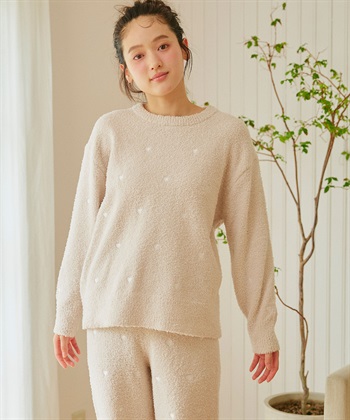 LAFUKU 【LAFUKU/ラフク】もちふわマシュマロニットハートドット刺繍トップス/ルームウェア（上下別売り）_subthumb_27