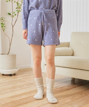 LAFUKU 【LAFUKU/ラフク】もちふわマシュマロニットハートドット刺繍ショートパンツ/ルームウェア（上下別売り）_subthumb_3