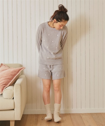 LAFUKU 【LAFUKU/ラフク】もちふわマシュマロニットハートドット刺繍ショートパンツ/ルームウェア（上下別売り）_subthumb_17